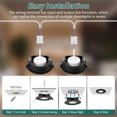 KYOTECH zatemnljiv in vrtljiv vgradni LED reflektor