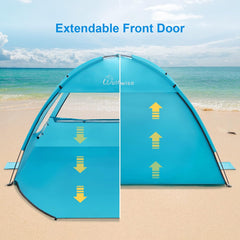 WOLFWISE Plažni sečnik za 3 osebe - UPF 50+