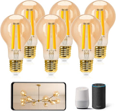 Retro Led Pametna Žarnica - 6 W, 806 LM (Komplet 6 Kosov)