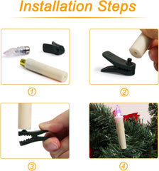 LED brezžične božične sveče z daljinskim upravljalnikom - 30 kosov