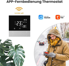Pametni Termostat za Talno Ogrevanje na Vodo Združljiv z Alexa in Google Home, Upravljanje prek Aplikacije Smart Life