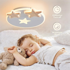 Otroška stropna LED svetilka v obliki zvezde, 34 cm, z daljincem