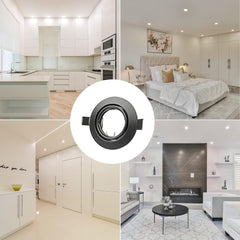 Komplet 10 vgradnih okvirjev za reflektorje GU10, črni 90mm