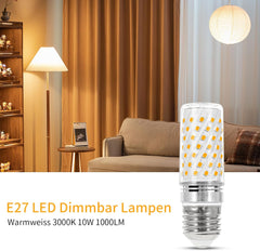 Zatemnilna LED žarnica E27 koruzne oblike, toplo bela svetloba - 4 kosi