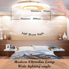 FITZMIA LED zatemnljiva stropna svetilka z lesenim dekorjem