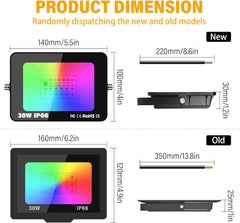 RGB LED reflektor 30 W z daljincem in 16 barvami