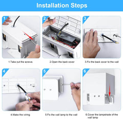 20 W LED Zunanje Stenske Svetilke - 4500 K (Komplet 2 Kosa)