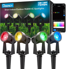 RGBW+IC Pametna zunanje svetilke, IP65, 4 kos