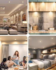 Ultra ploščati LED vgradni reflektorji 6W, 3000K 84mm