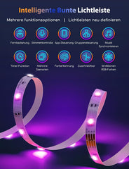 Pametni 10 m RGB LED trak z IR daljincem, 24W