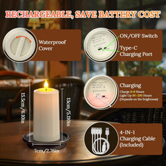 LED sveče z upravljalnikom in časovnikom XL