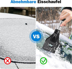 QTREE komplet snežnih lopat z 2 nastavkoma, 360° vrtljivo ščetko in strgalom