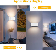 24 W LED Zunanja Stenska Svetilka z Nastavljivim Kotom Svetlobe - 6000 K