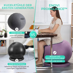 Ergonomska sedežna žoga s pralno prevleko - siva