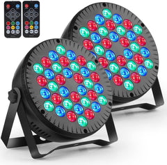 MOSFIATA komplet 2 LED RGB odrskih reflektorjev z daljinski upravljanjem in DMX vmesnikom