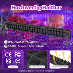 AUROHOPE 2 × LED UV vodoodporni reflektor z nastavljivim nosilcem