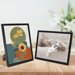 EXYGLO Komplet 12 črnih okvirjev za slike - 20 × 25 cm