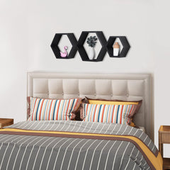 Stenske šestkotne police za dnevno sobo