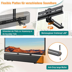 Univerzalni nosilec za soundbar - črne barve