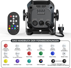 RTKTOUP LED RGBW reflektor z daljinskim upravljalnikom