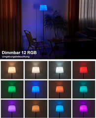 INTELIVE brezžična LED talna svetilka z daljinskim upravljalnikom