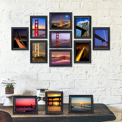 Komplet 12 črnih okvirjev za slike 13 x 18 cm