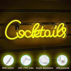 Cocktails Neon Napis