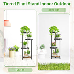 LYTAISPULY 4-nivojsko kovinsko stojalo za rože za notranjo in zunanjo uporabo