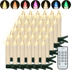 LED brezžične božične sveče z daljinskim upravljalnikom - 30 kosov
