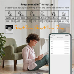 KETOTEK pametni WiFi sobni termostat 3A za talno ogrevanje in plinske kotle