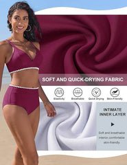 UMIPUBO dvodelne push-up kopalke z visokim pasom