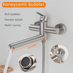 Stenska kadna armatura s prho in 90° izlivom