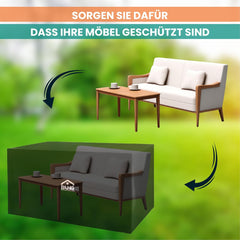 Vodoodporna zaščitna prevleka za vrtno pohištvo 200 x 165 x 80 cm