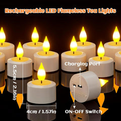 Polnilne LED svečke z daljincem in timerjem