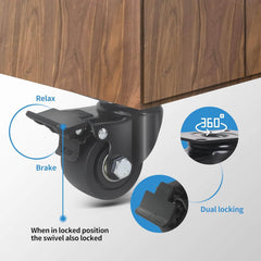 RRIUTO 65 mm nizkoprofilna industrijska transportna kolesa z nosilnostjo do 1500 kg