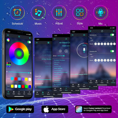 AILBTON Zunanji RGB LED Trak z upravljanjem prek aplikacije in sinhronizacijo z glasbo - 18 m