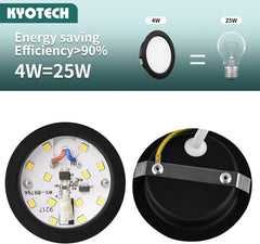 Vgradna LED svetilka za pohištvo z nastavljivo barvno temperaturo (- črna