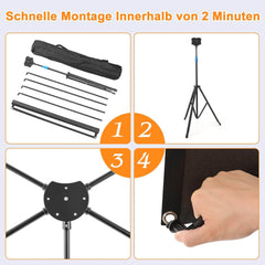 80" Prenosno Projekcijsko Platno s Stojalom - 4K HD 16:9