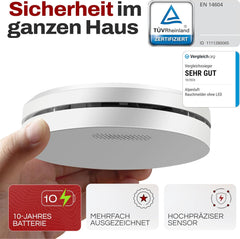 ALPENLUFT detektor dima z 10-letno baterijo - set 10 kosov