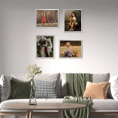 Komplet 18 srebrnih okvirjev za slike 20 x 25 cm