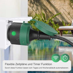 Zunanja WiFi pametna vtičnica s časovnikom, komplet 4 kosi