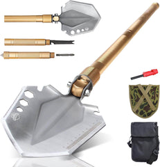 Večfunkcijska Lopata z Nastavljivim Rezilom za Delo na Vrtu ali Kampiranje
