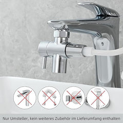 3-smerni preklopni ventil, krom, M22xM24 adapter