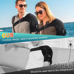 MOAJAZA Brezžična grelna ramenska opornica z vibracijo in masažo