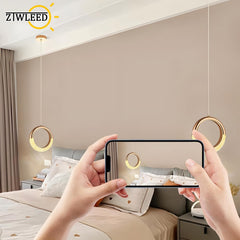 LED viseča svetilka 195 cm, 3 barve svetlobe