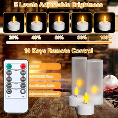 Set 12 Polnilnih LED Svečk z Daljinskim Upravljalnikom in Polnilno Postajo