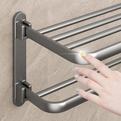 Stensko aluminijasto držalo za brisače z dvema vodiloma, 58 cm