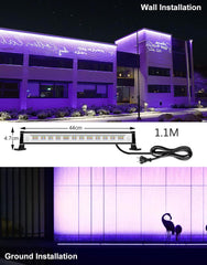 RGB LED reflektor 42 W s 30 načini in daljincem za notranjo in zunanjo uporabo