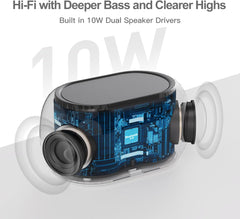 ANJANK digitalna budilka z radiem in Bluetooth zvočnikom