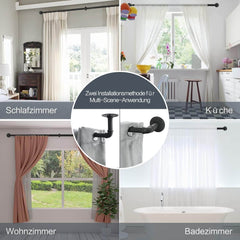 QLFYUU kovinska raztegljiva zavesna palica - 70–110 cm